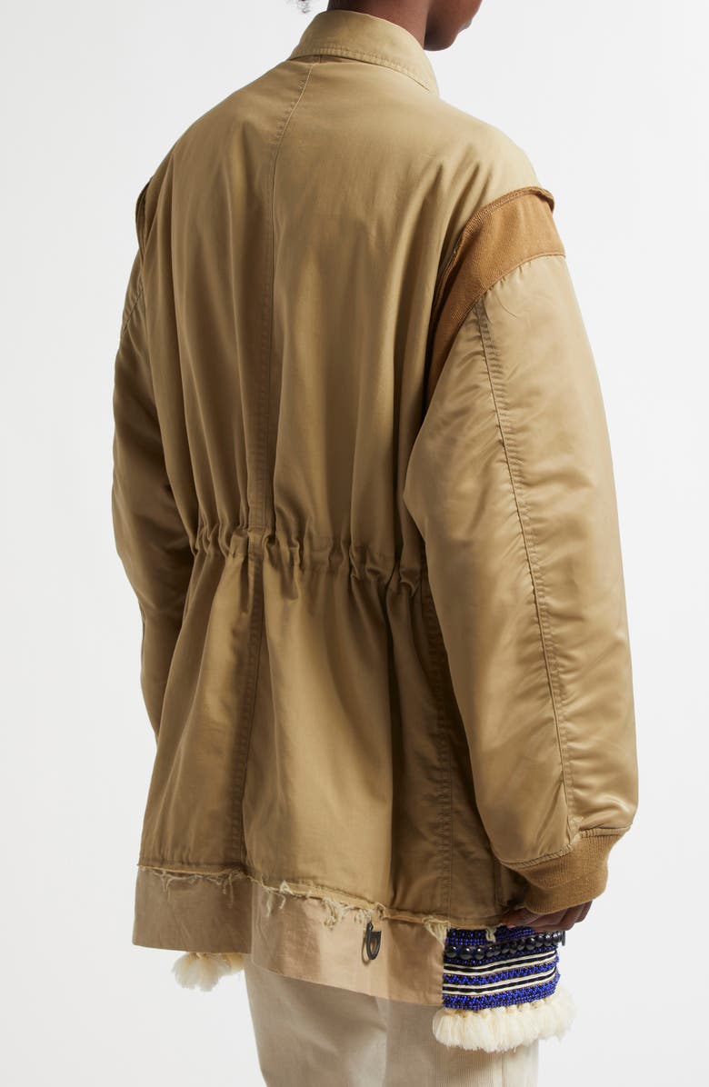 Undercover Military Jacket with Beaded Trim, Alternate, color, 