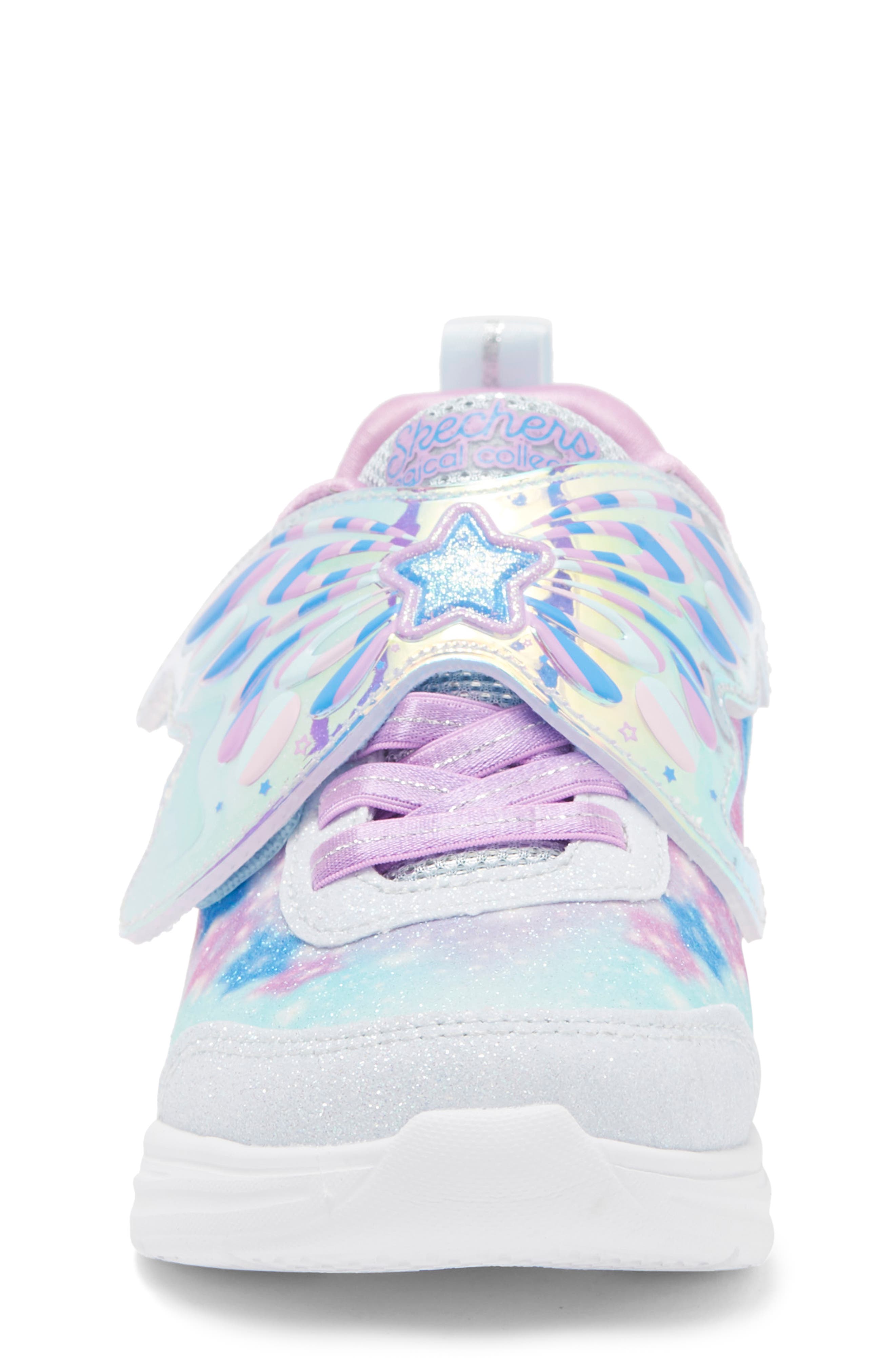 SKECHERS Kids' S Lights<sup>®</sup> Glimmer Kicks Magical Wings Sneaker, Alternate, color, 