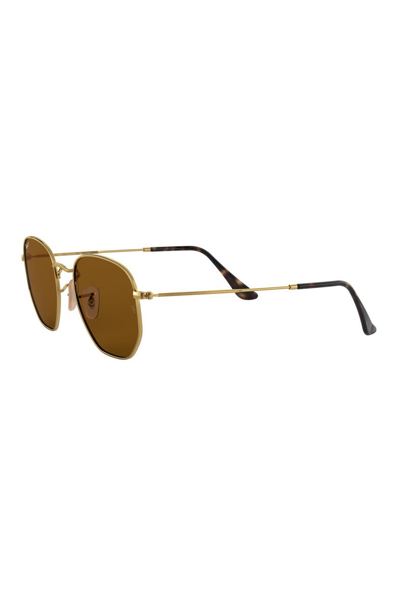 54mm Polarized Square Sunglasses, Alternate, color, GOLD/ BROWN