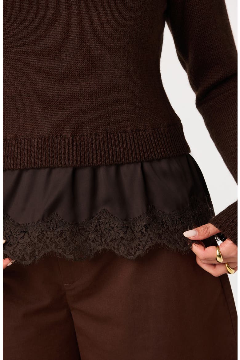 Juliette Crewneck Sweater, Alternate, color, BROWN
