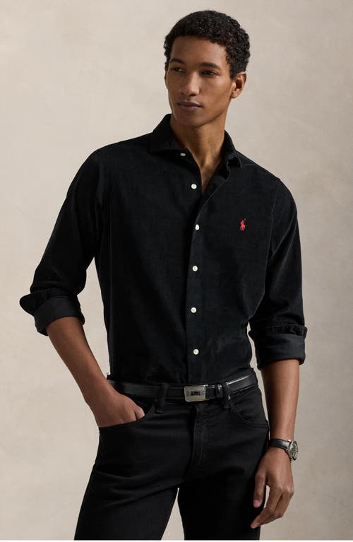 Polo Ralph Lauren Custom-fit Garment Dyed Oxford Shirt In Black