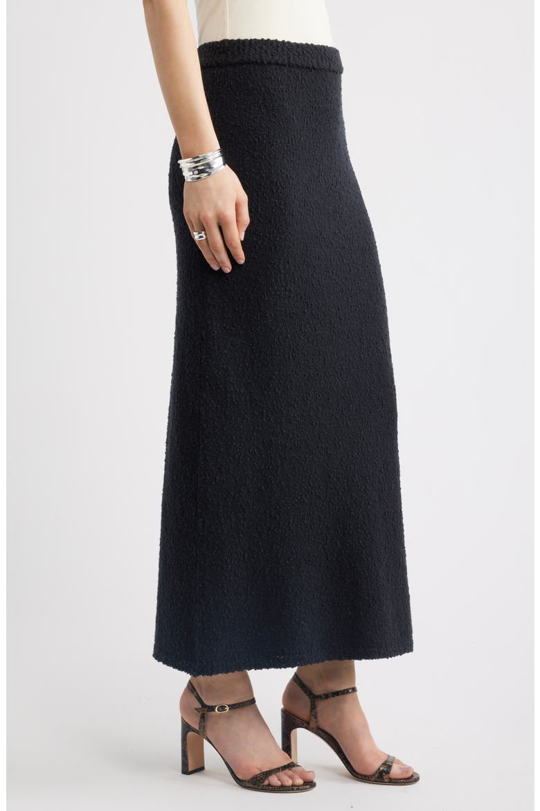 Bouclé Sweater Skirt, Alternate, color, BLACK