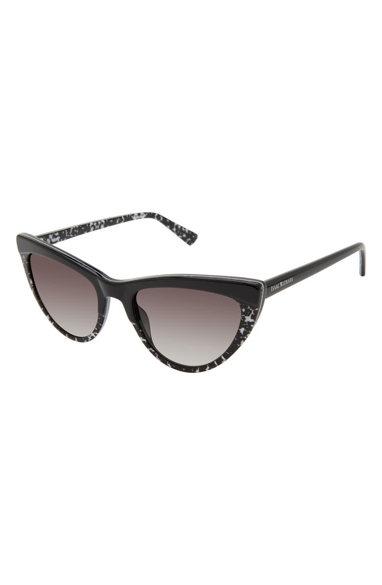 Isaac Mizrahi New York 52mm Cat Eye Sunglasses, Main, color, Black