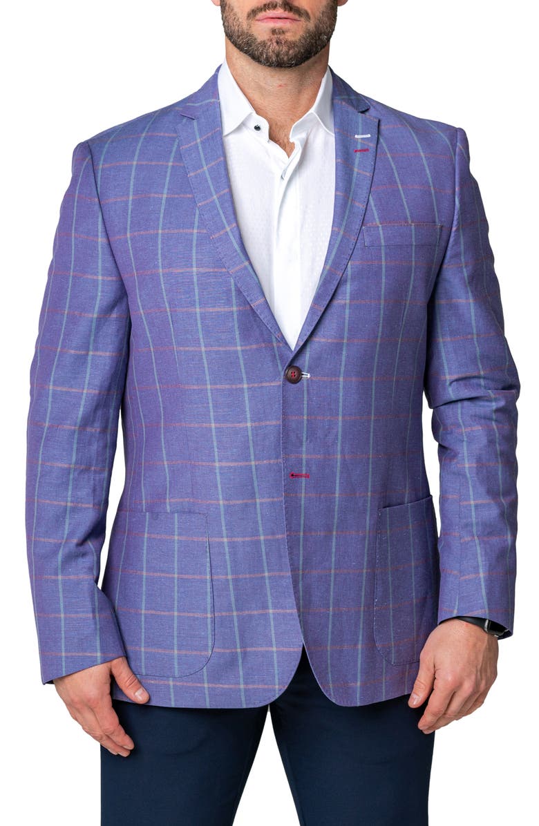 Maceoo Classy Descartes Windowpane Sport Coat, Main, color,