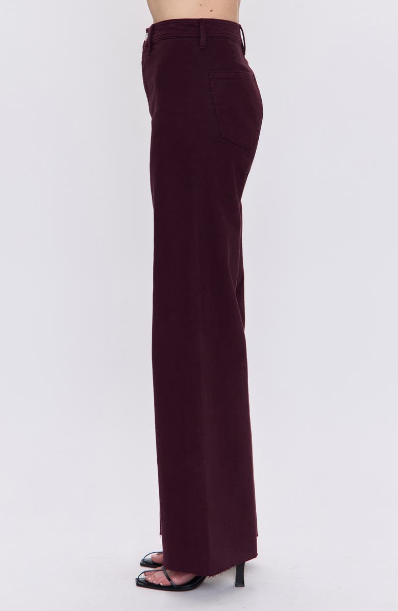 Pistola Penny Wide Leg Utility Jeans, Alternate, color, Claret