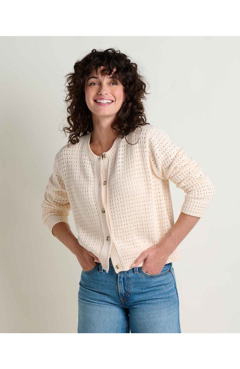 Toad & Co Bianca Pointelle Cardigan, Main, color, Salt