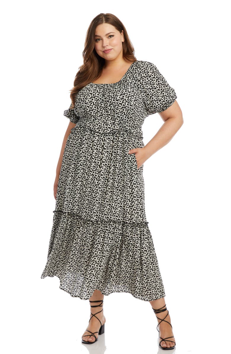 Karen Kane Puff Sleeve Maxi Dress, Alternate, color,