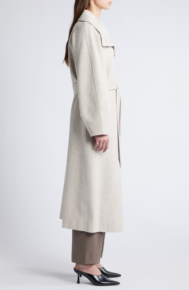 & Other Stories Funnel Collar Wool Blend Coat, Alternate, color, 