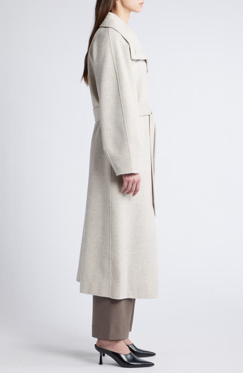 & Other Stories Funnel Collar Wool Blend Coat In Beige