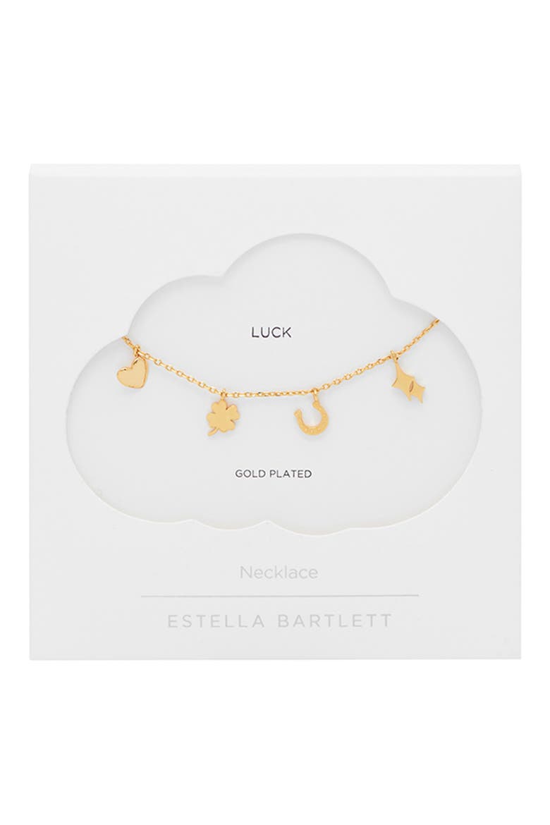 Love & Luck Charm Layer Necklace, Alternate, color, GOLD