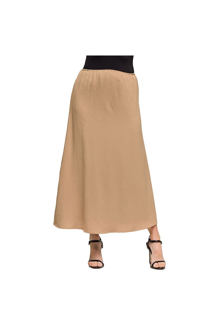 Maternity Elastic Waist A-Line Maxi Skirt, Main, color, Nude