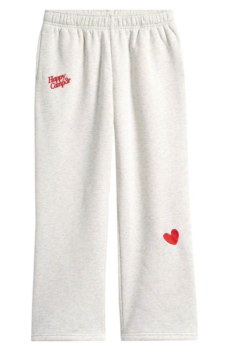 HAPPY CAMP3R Kids' A Gallon Embroidered Wide Leg Sweatpants, Main, color, Heather Gray