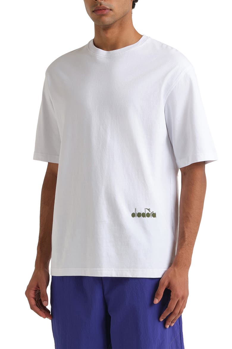 Legacy II Embroidered Cotton Graphic T-Shirt, Main, color, OPTICAL WHITE