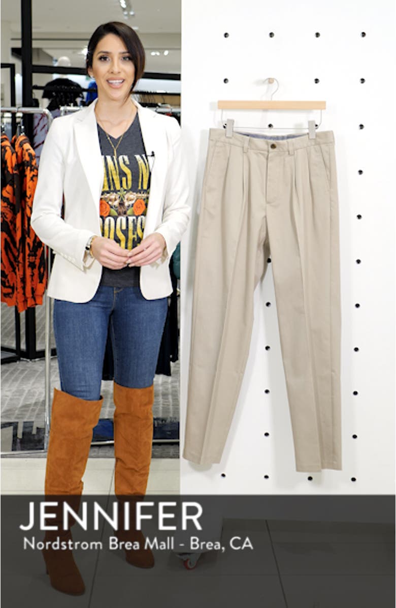 'Classic' Smartcare<sup>™</sup> Relaxed Fit Double Pleated Cotton Pants, sales video thumbnail