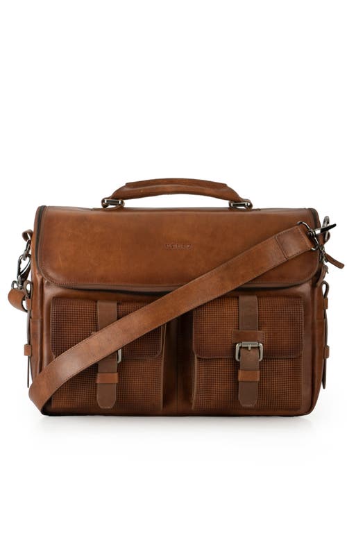 Velez "new Archaeology" Portable Leather Briefcase In Honey