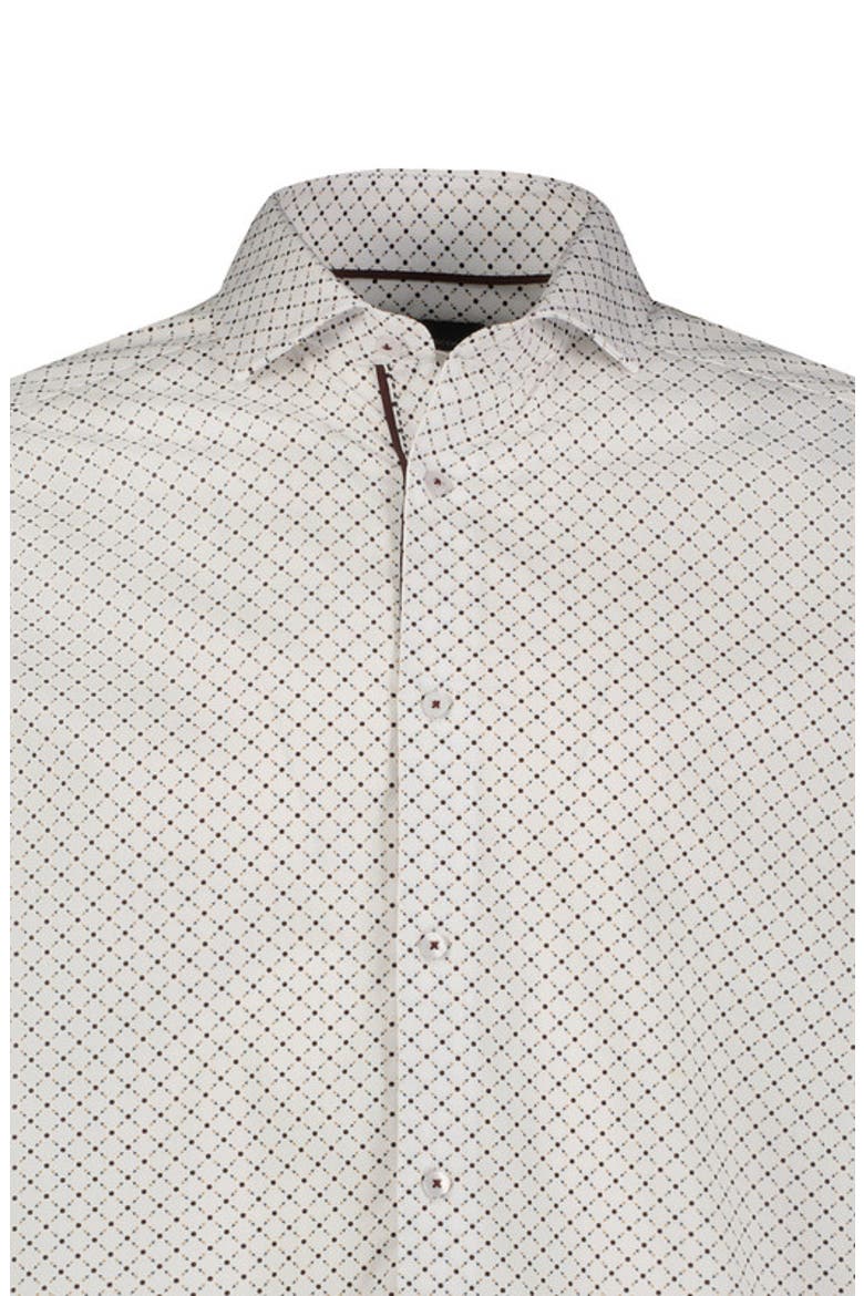Diamond Geometric Dobby Shirt, Alternate, color, White