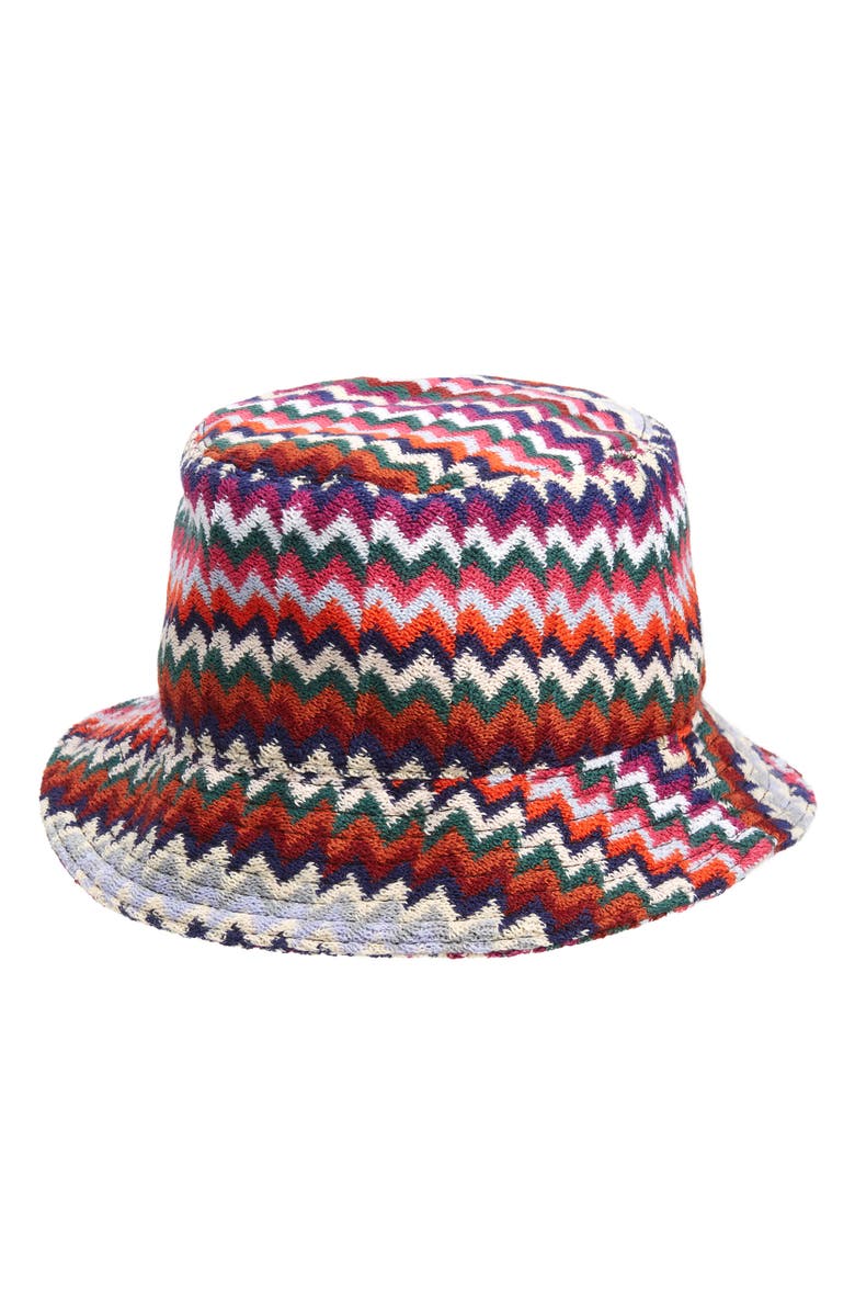 Missoni Chevron Stripe Wool Blend Knit Bucket Hat, Main, color, 