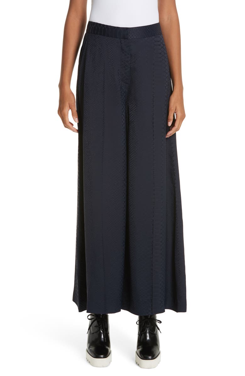 Stella McCartney Snake Crop Wide Leg Pants, Main, color, 