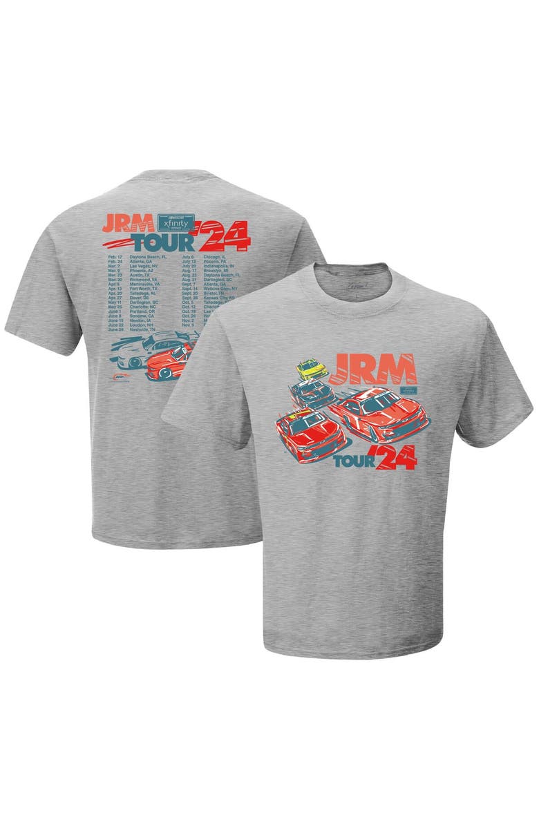 JR MOTORSPORTS OFFICIAL TEAM APPAREL Men's JR Motorsports Official Team Apparel Heather Gray 2024 Schedule T-Shirt, Alternate, color, Heather Gray