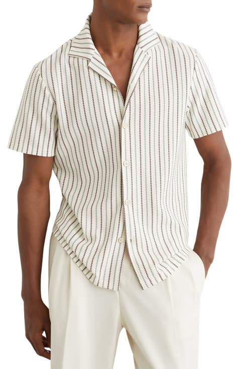 Percey Stripe Camp Shirt