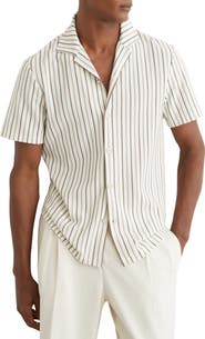 Reiss Percy Stripe Camp Shirt
