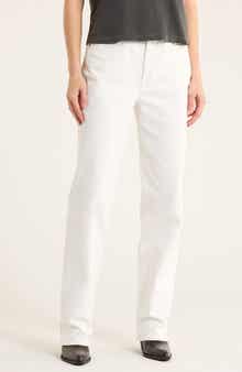 BUCK MASON Rider High Waist Straight Leg Twill Jeans