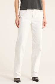 BUCK MASON Rider High Waist Straight Leg Twill Jeans