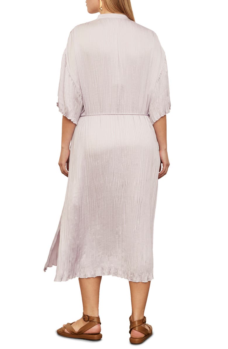 Vince Crushed Satin Dress, Alternate, color, Violetta