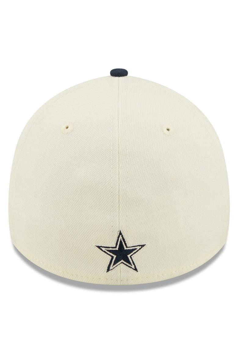 Men's New Era Cream/Navy Dallas Cowboys 2022 Sideline 39THIRTY 2-Tone Flex Hat, Alternate, color, Cream