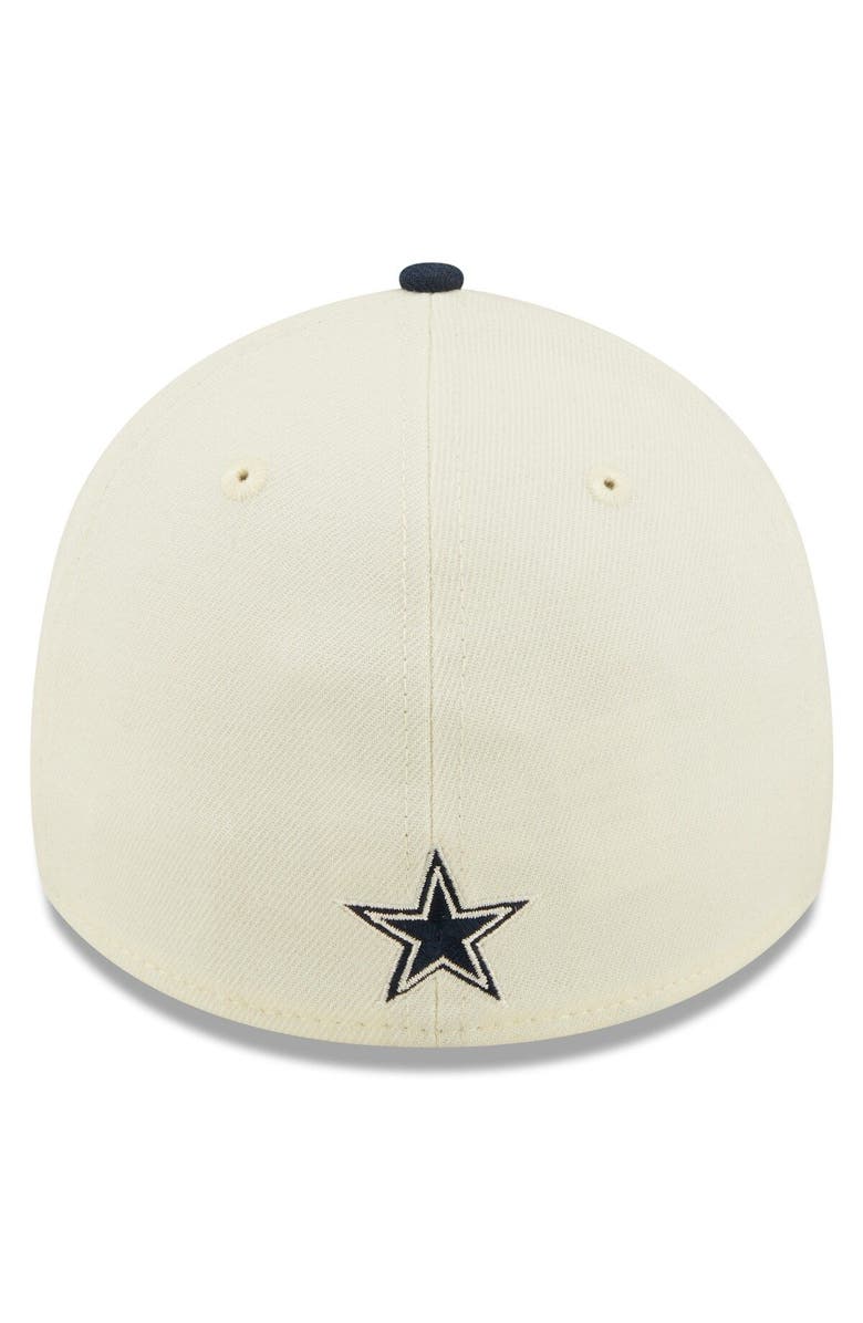 New Era Men's New Era Cream/Navy Dallas Cowboys 2022 Sideline 39THIRTY 2-Tone Flex Hat, Alternate, color, Cream