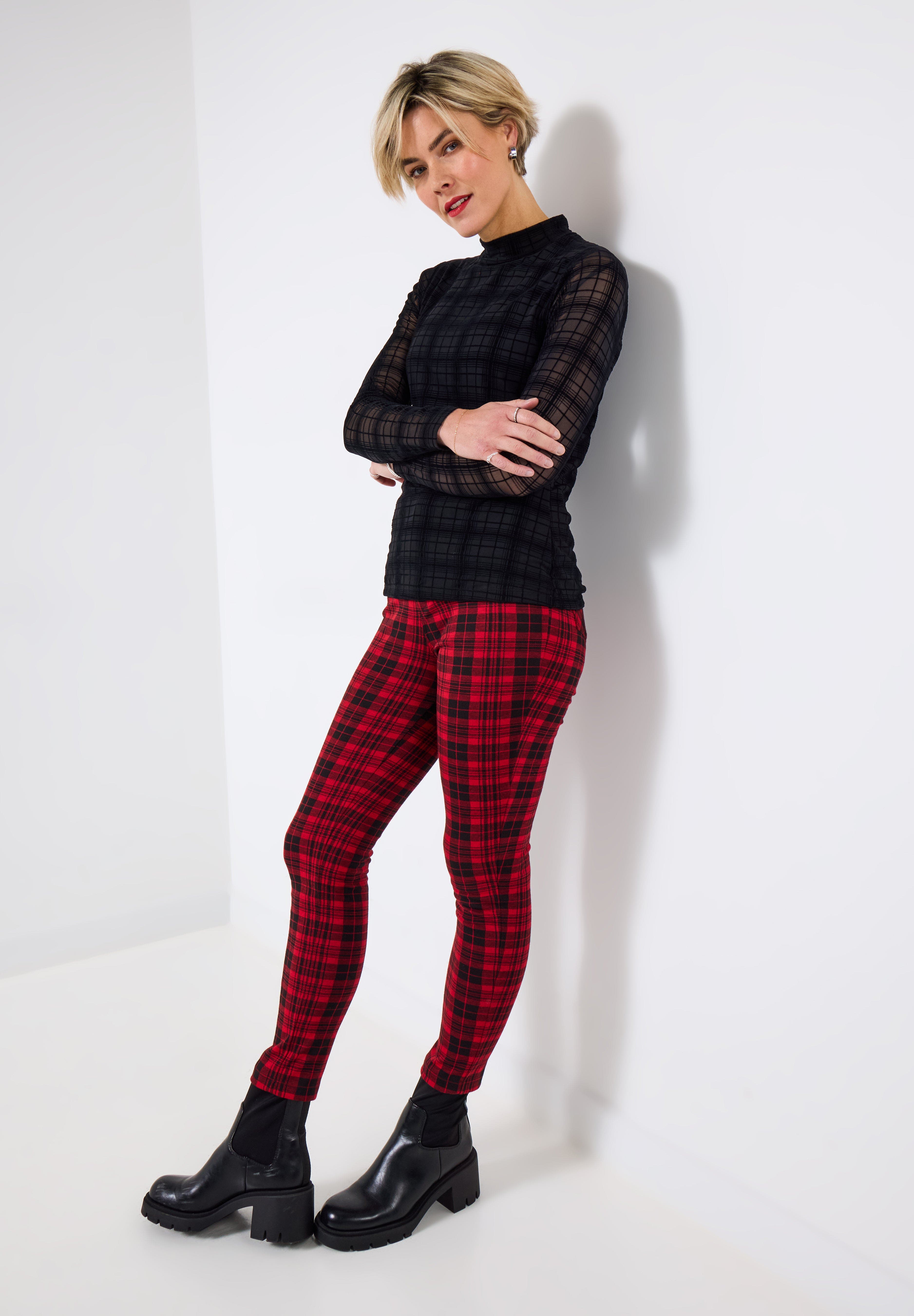 selected BLACK BURNOUT PLAID