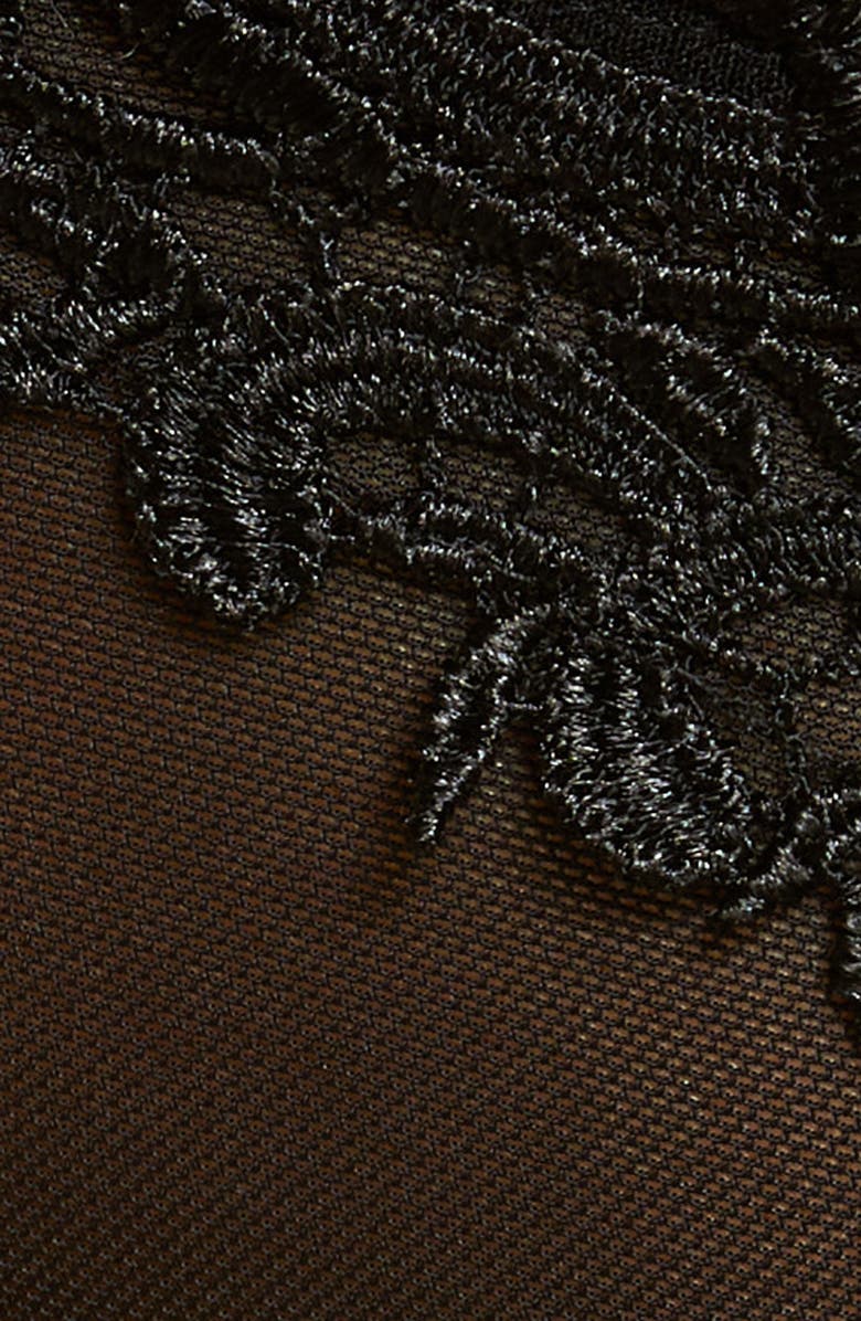 Oh La La Cheri Pearl Trim Open Gusset Mesh Thong, Alternate, color, 