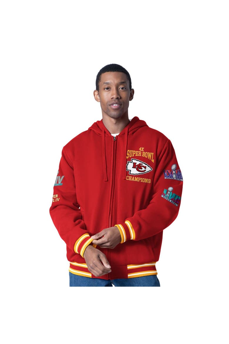 Men's G-III Sports by Carl Banks  Red Kansas City Chiefs Power Forward Commemorative Full-Zip Hooded Jacket, Main, color, Red