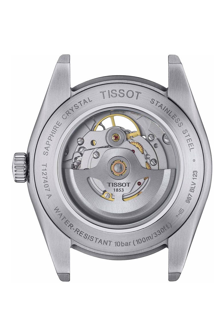 T-Classic Powermatic 80 Open Heart Bracelet Watch, 40mm, Alternate, color, GREY