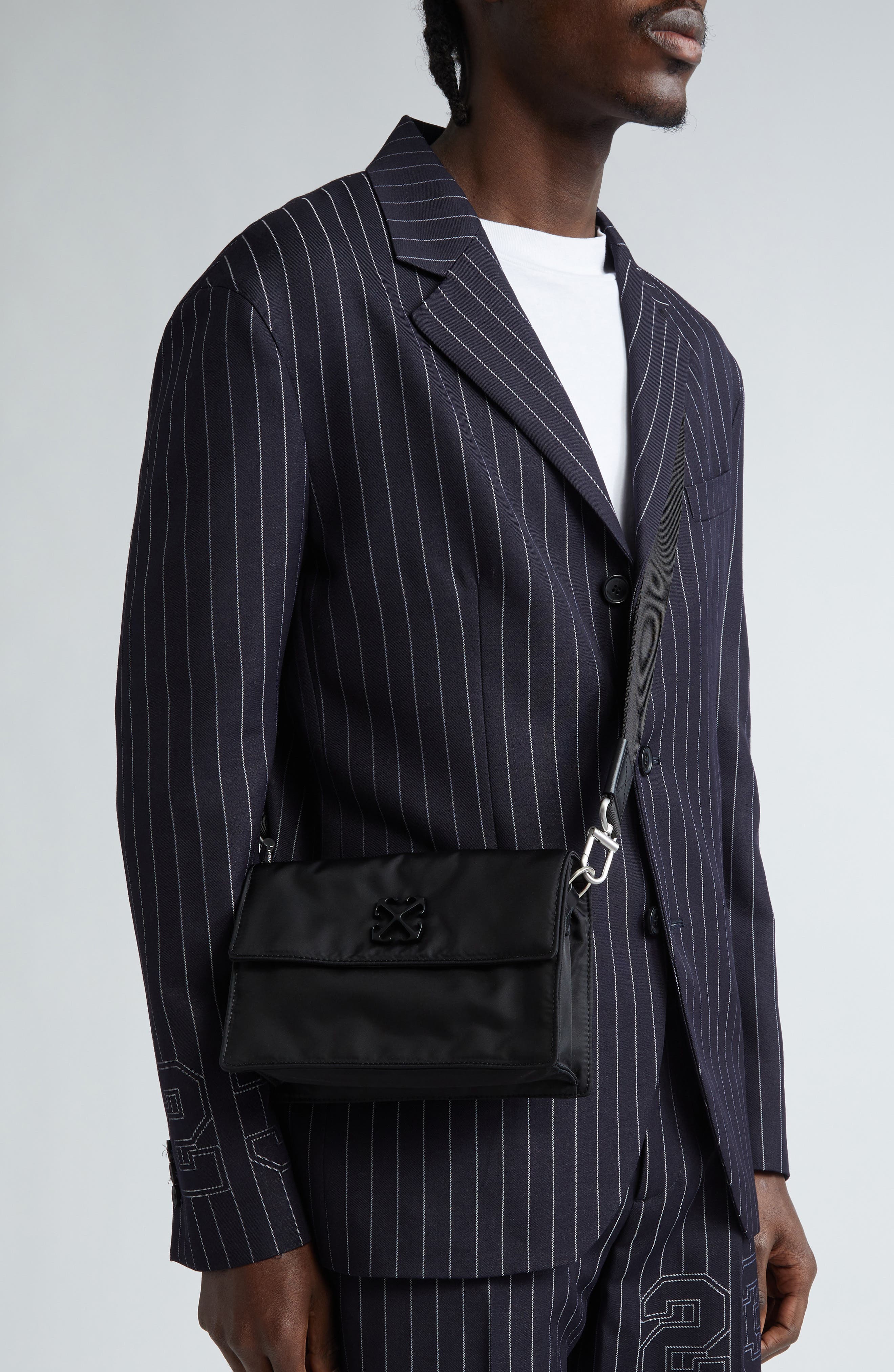 Off-White Soft Jitney 1.4 Nylon Crossbody Bag, Alternate, color, 