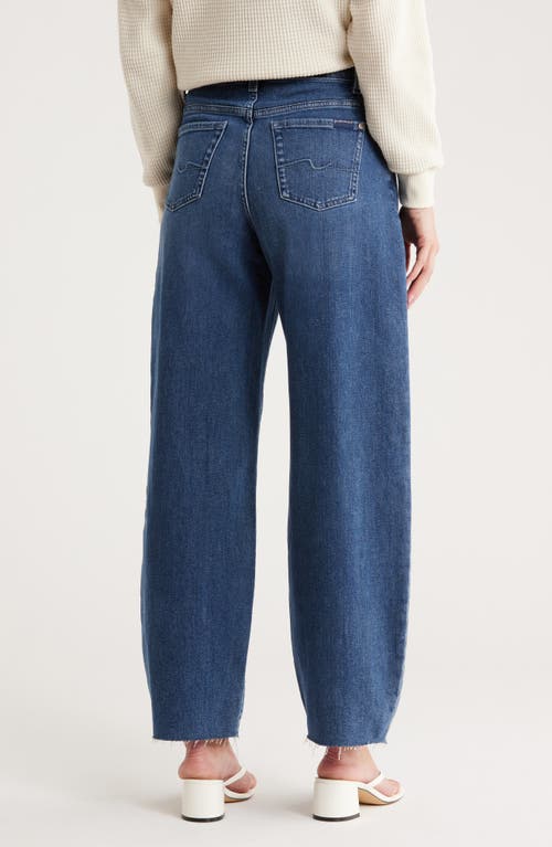 7 For All Mankind Bonnie Curvilinear Raw Hem Barrel Leg Jeans