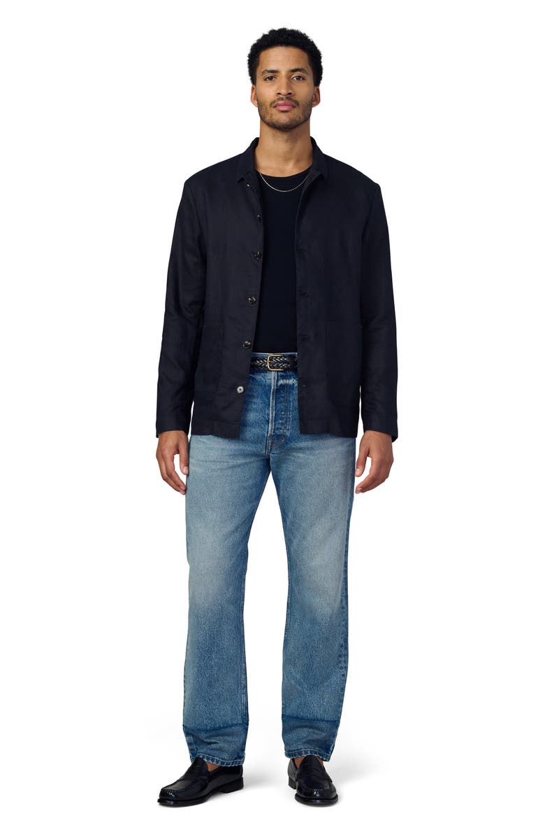 Joe's Hemingway Writer's Long Sleeve Camp Shirt, Alternate, color, Black