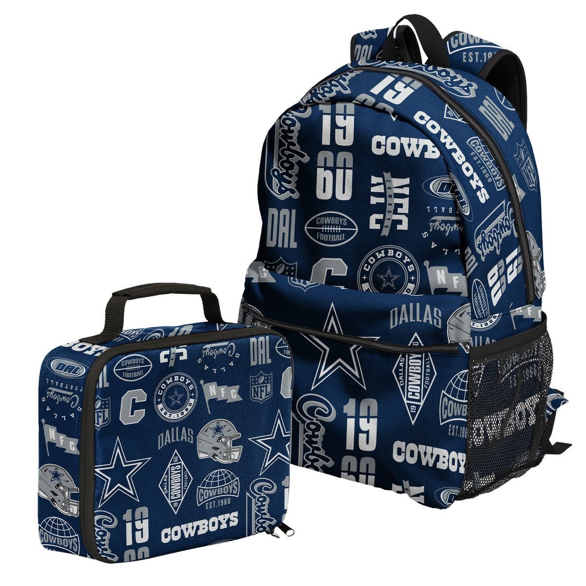 Dallas Cowboys Backpack and Lunchbox Set, Main, color, Blue