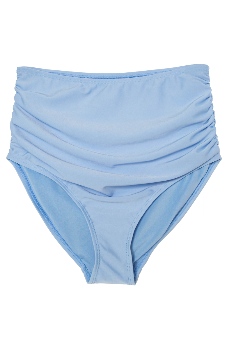 Nani Ruched High Rise Swim Bottom, Alternate, color, Celeste