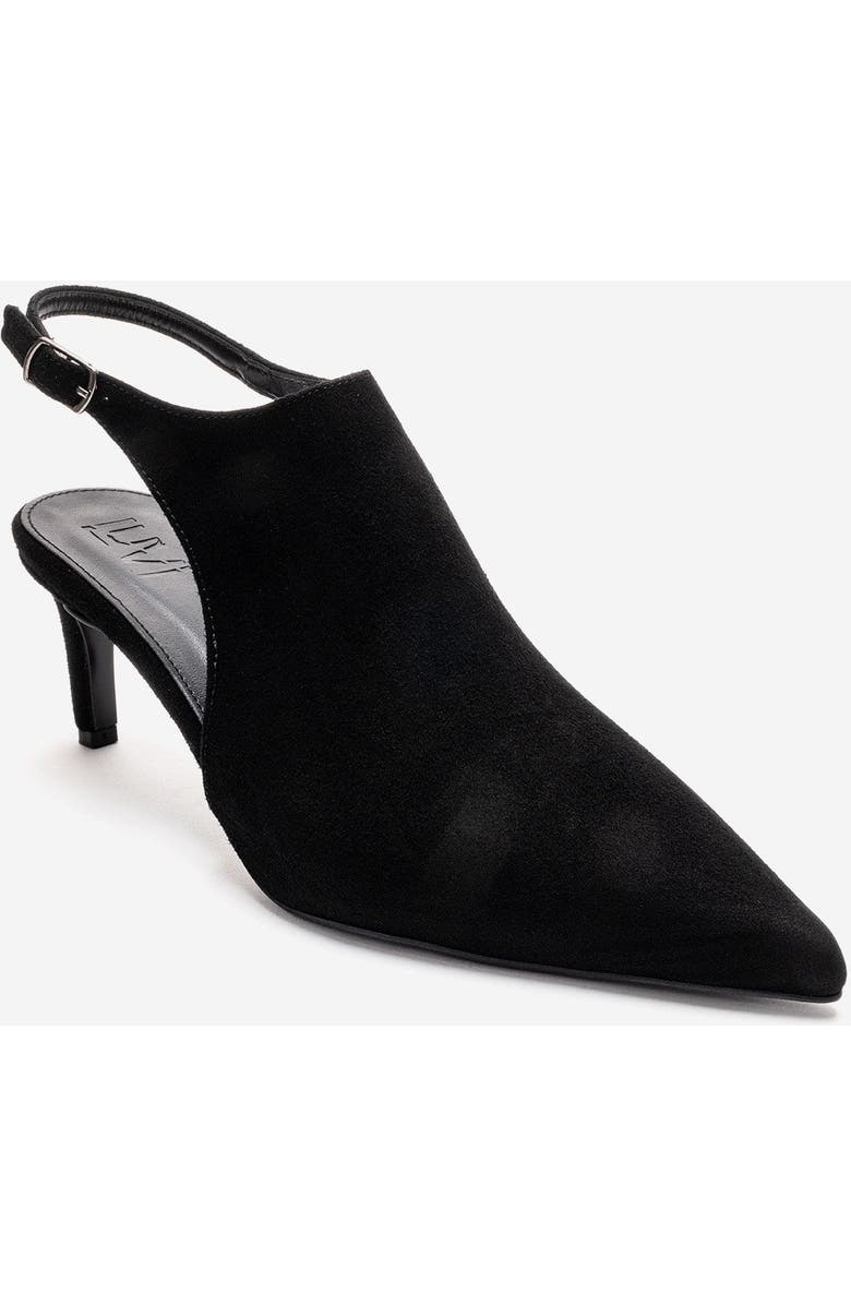 Prologue Shoes Vosalie Slingback Stiletto Pump, Alternate, color, Black Suede