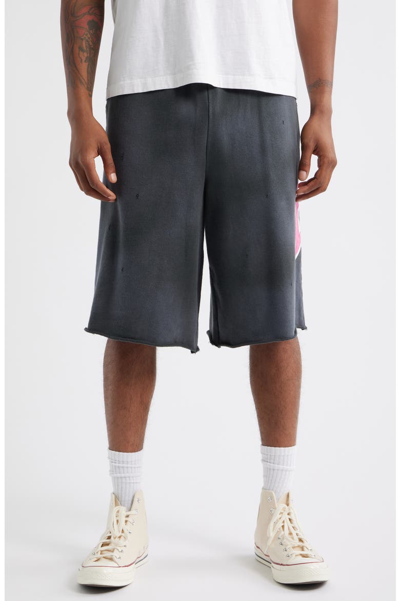 Fireside Sweat Shorts (Nordstrom Exclusive), Main, color, WASHED BLACK