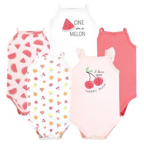 Hudson Baby Soft Cotton Sleeveless Bodysuit In Pink