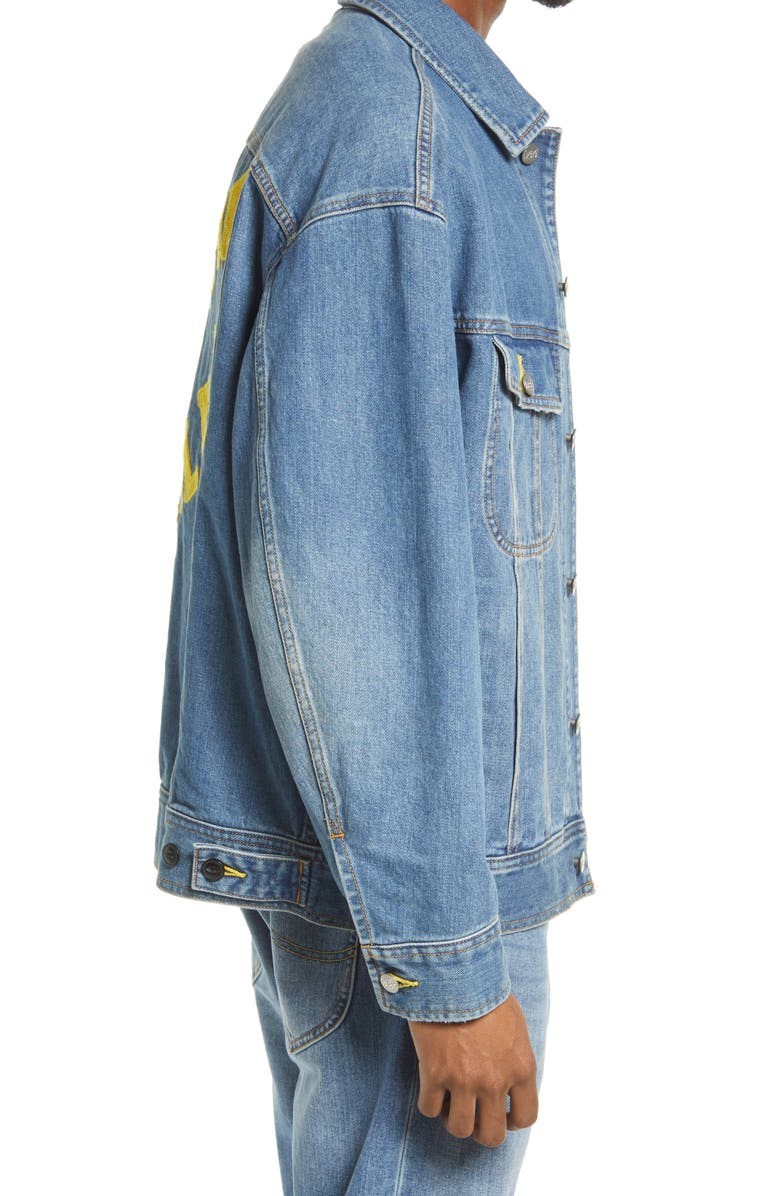 LEE JEANS Smiley<sup>®</sup> x Lee 50th Anniversary Smiley Patch Denim Jacket, Alternate, color,