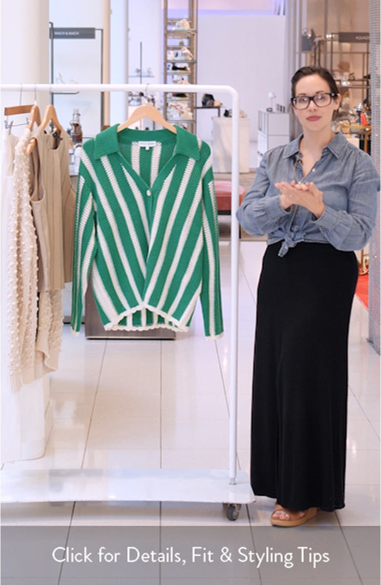 Stripe Knit Cardigan, sales video thumbnail