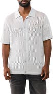 True Religion Sheer Cotton Open Stitch Button-Up Shirt