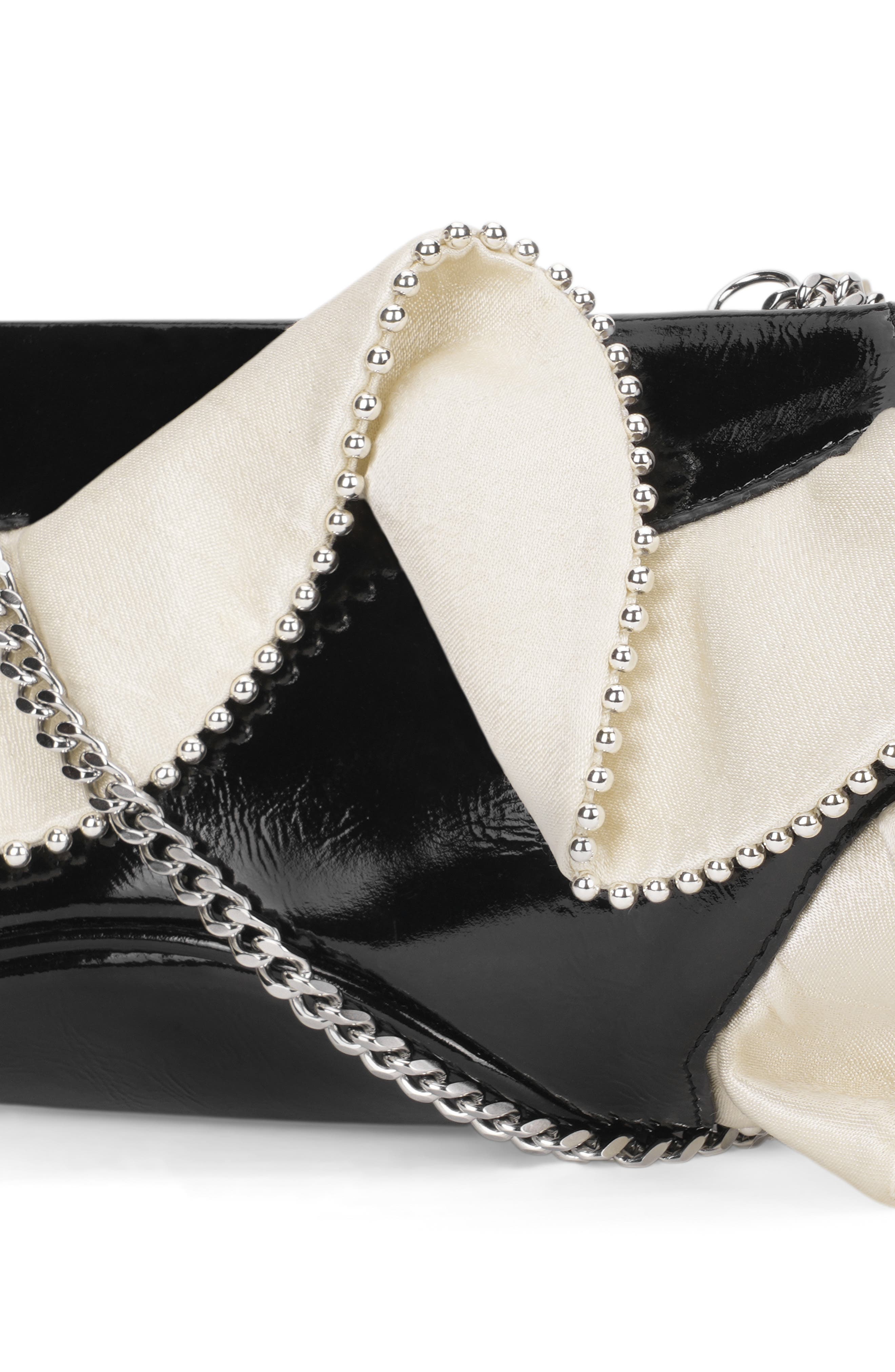 Elizabeth Baguette Mini Leather Clutch, Alternate, color, PUMICE/ BLACK