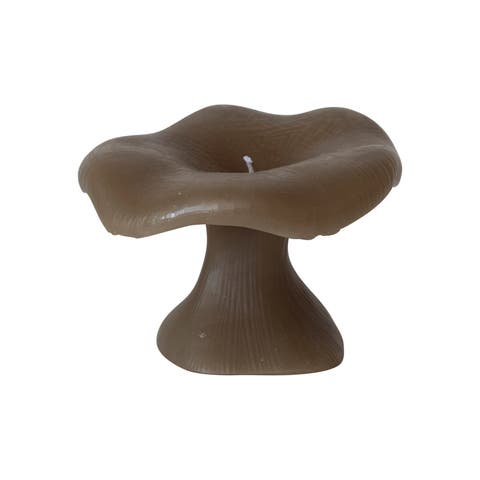 Unscented Mushroom Shaped Candles, Olive