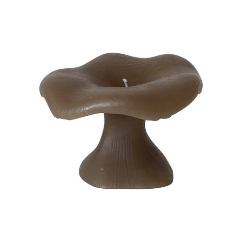 Storied Home Unscented Mushroom Shaped Candles, Olive In Brown