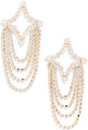 Tasha Crystal Star Draped Chain Drop Earrings