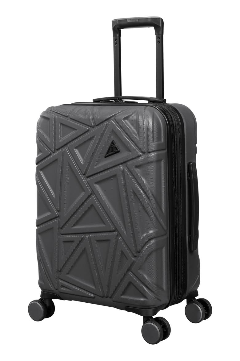 itluggage Trigon 21-Inch Expandable Hardside Carry-On Spinner Suitcase, Main, color, CHARCOAL